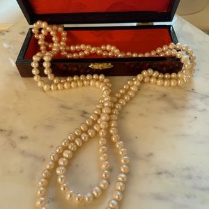 36” pearl necklace with box.